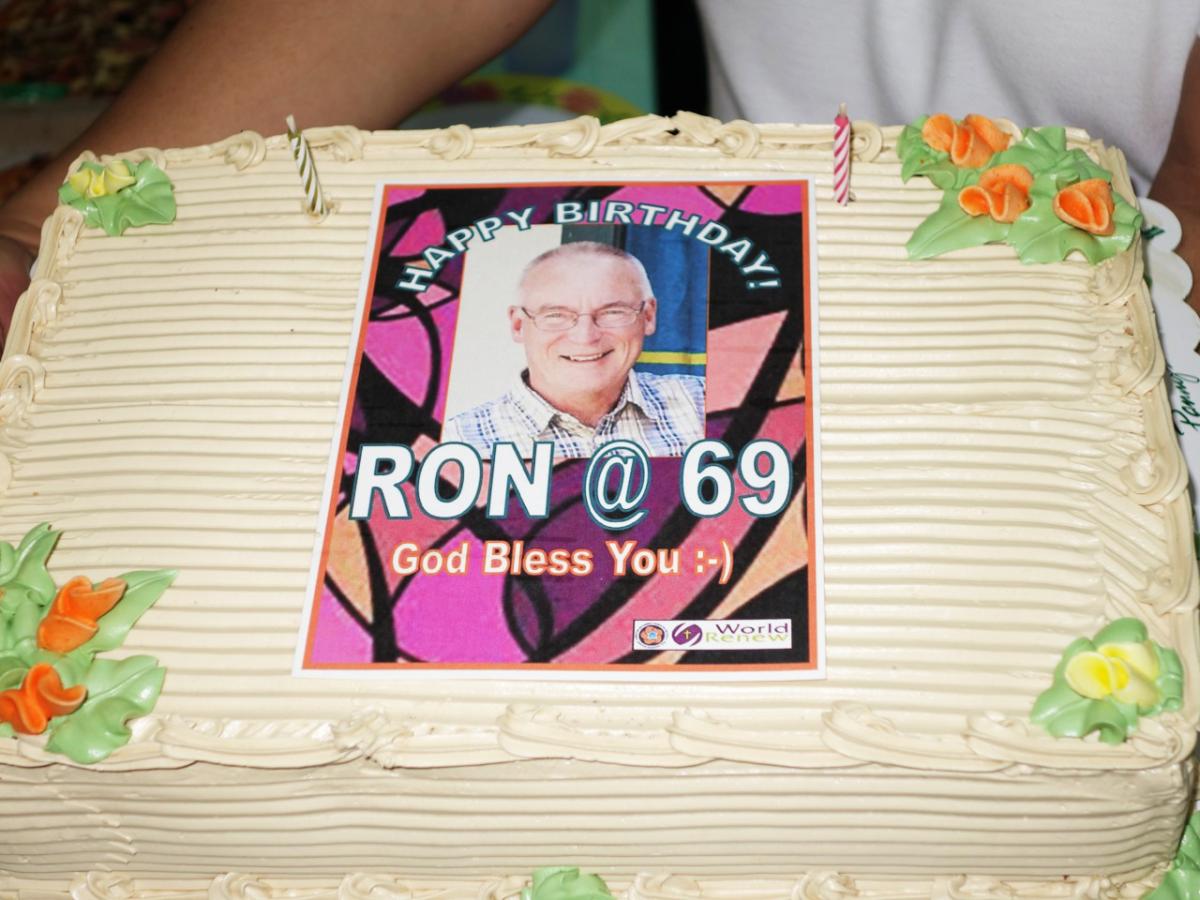 Celebrating Ron's birthday