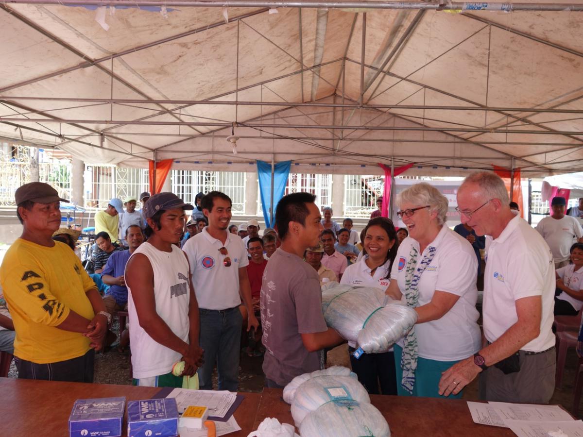Jeffy - the first recipient of fishing gear under World Renew's livelihoods program