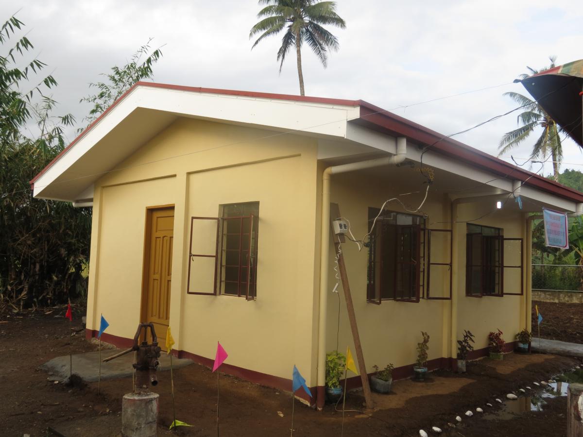 The daycare center, built to withstand typhoon winds. It is a safe shelter in the case of another storm
