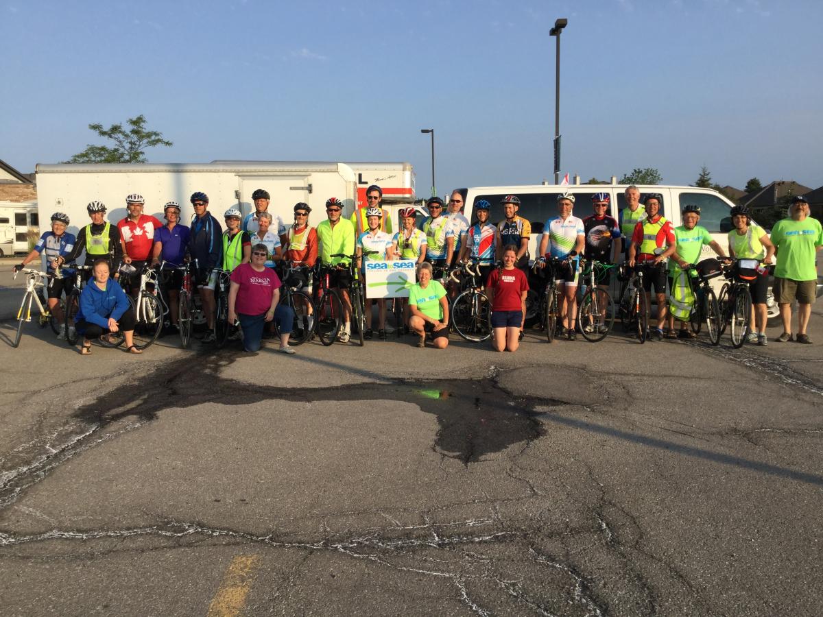 Riders on their last day