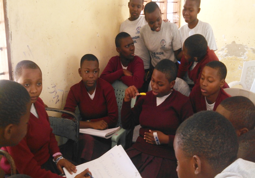 Students participating in the Chagua Maisha (Choose Life) curriculum that teaches HIV awareness/prevention
