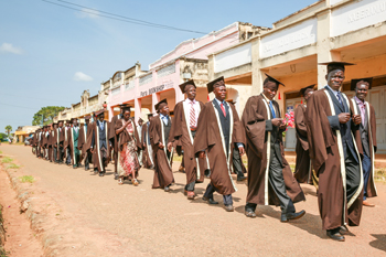 TLT graduates march to the ceremony.