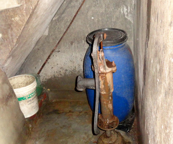 One of the water pumps installed in the locality