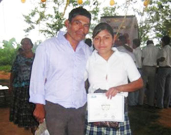 Ines Sagui and her father