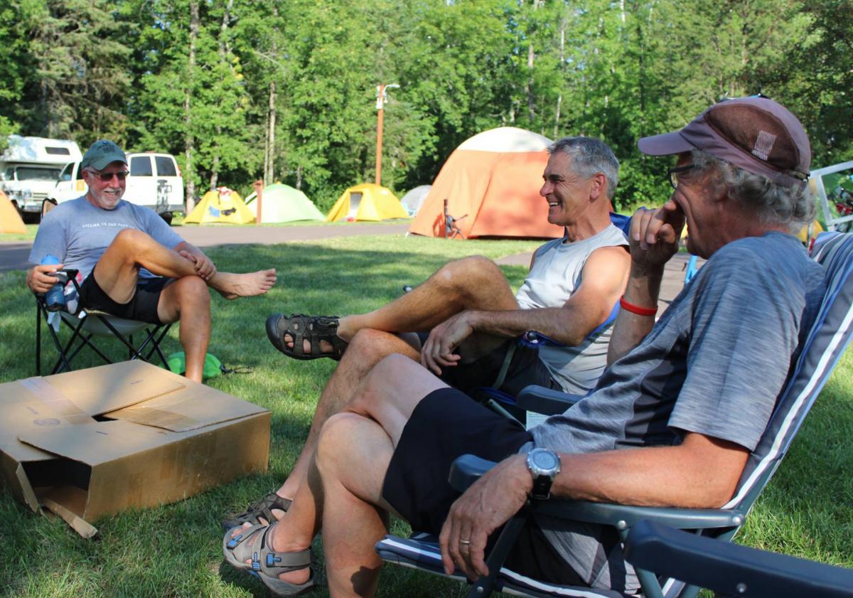 Small groups: After dinner and Peloton, riders gather in small groups of 5-7 to read and reflect on the daily devotional, discuss any highlights or lowlights from the day, and share whatever is on their minds and hearts.