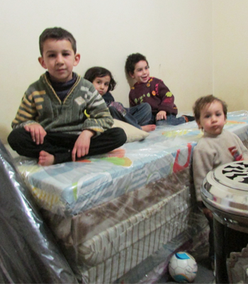 Fadia’s four children, ages one to six years.