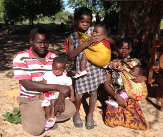 Silumesi Muba with Kacana; daughter Roda with Lunza; and Mary Muva with Miyaze