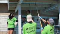 Kuyper College students volunteering with World Renew DRS to rebuild homes after Hurricane Milton