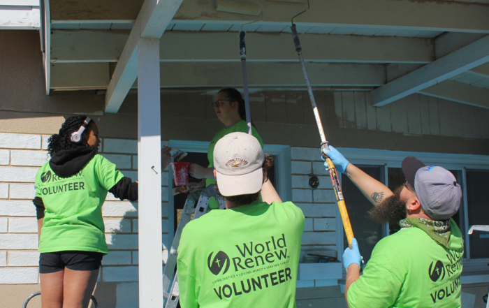 Kuyper College students volunteering with World Renew DRS to rebuild homes after Hurricane Milton